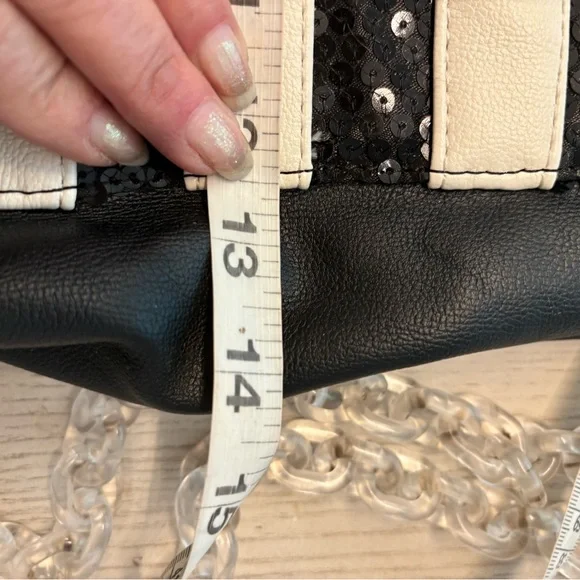 Betsey Johnson Striped Bag with Sequins Medium Sz. New‎ Condition. - Picture 8 of 13